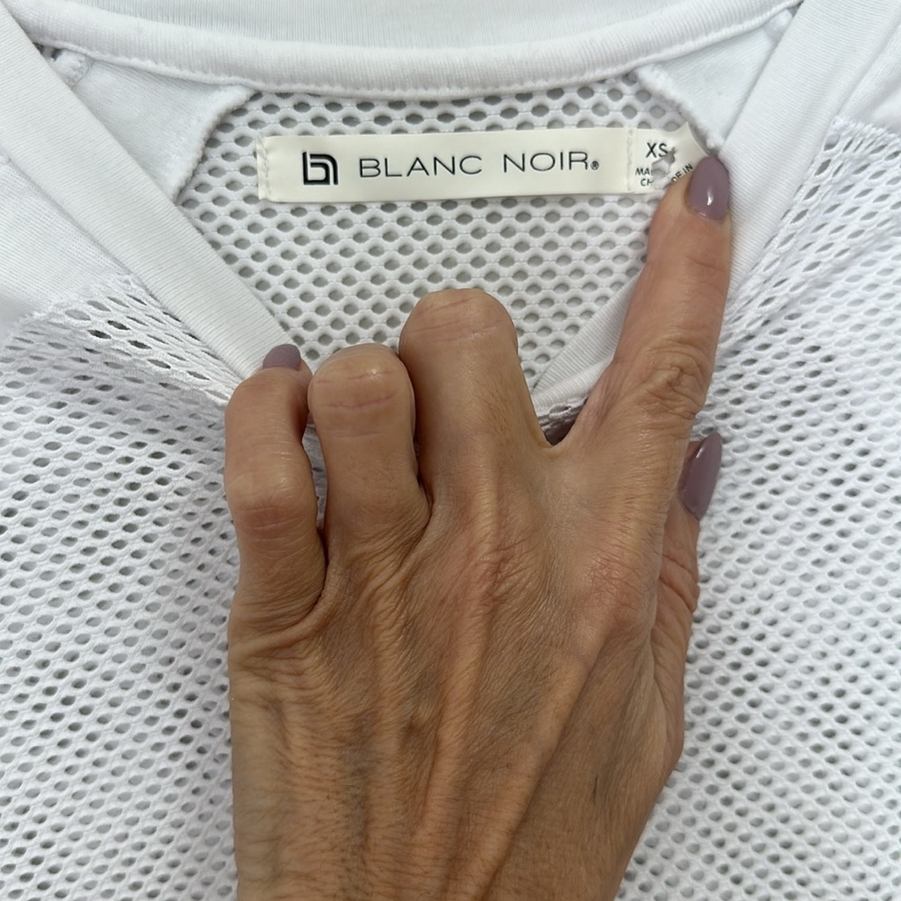 White Blanc Noir Top Extra Small XS - Picture 5 of 6